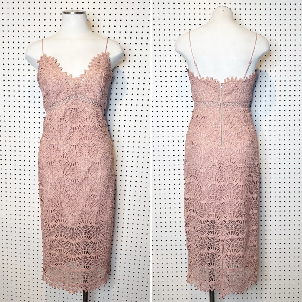 Bardot | Percy Lace Cocktail Dress in Dusty‎ Pink Sz. 4